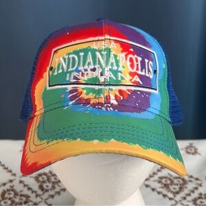Ohiopyle Multi-color Tie Dye Indianapolis  Indiana Trucker Cap Vented Adjustable